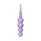 Evolved Sweet Treat Heart-Shaped Beaded Silicone Anal Plug Light Purple
