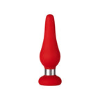 Forto F-21 Tear Drop Silicone Anal Plug Small Red