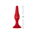 Forto F-11 Lungo Silicone Anal Plug Small Red