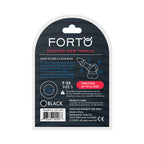 Forto F-33 Liquid Silicone Cockring Small Black