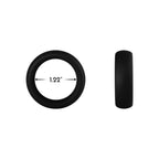 Forto F-64 Wide Liquid Silicone Cockring Small Black
