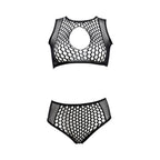 Le Desir Duo Key Hole Bra Set Black O/S