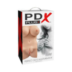 PDX Plus Perfect DD''s Dual Entry Masturbator Beige