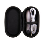 Evolved Travel-Gasm Rechargeable Metal Bullet Vibrator With Carrying Case Gunmetal