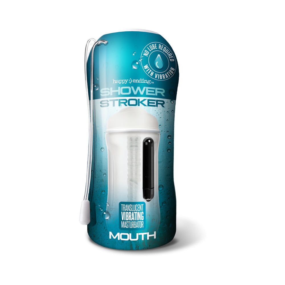 Happy Ending Vibrating, Self-Lubricating Shower Stroker - Ass