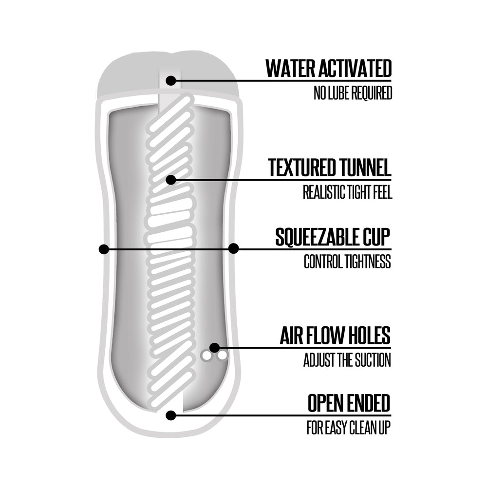 Happy Ending Self-Lubricating Shower Stroker - Ass