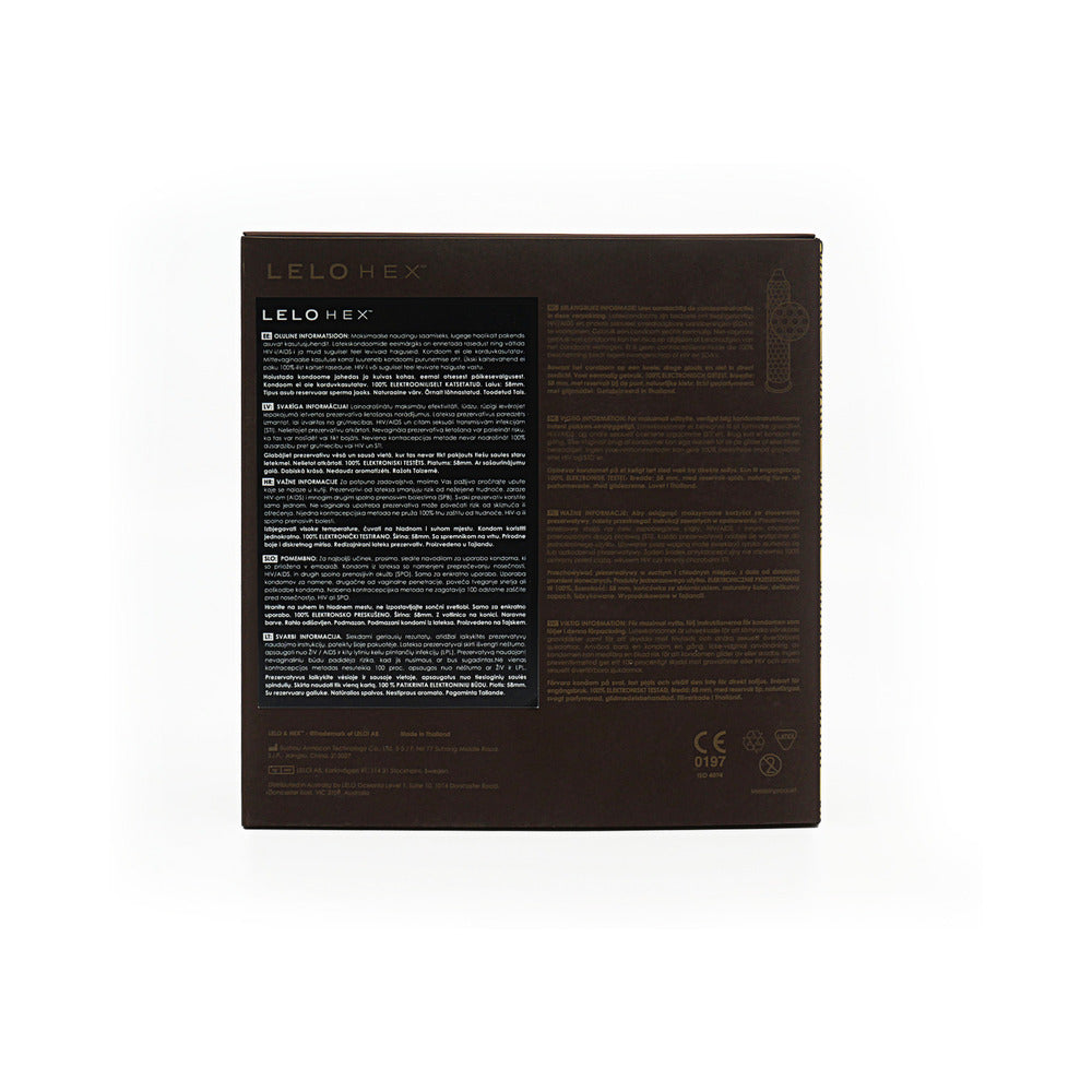 LELO HEX Respect XL Lubricated Latex Condoms 36-Pack