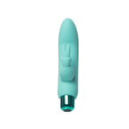Powerbullet Alice''s Bunny Rechargeable Bullet Vibrator with Silicone Rabbit Sleeve Teal