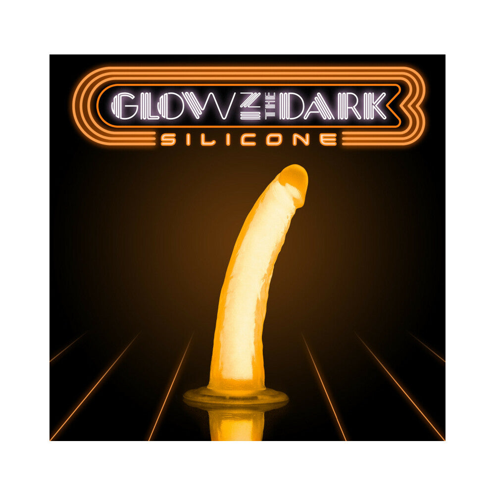 Neo Elite Glow in the Dark Viper 7 in. Dual-Density Dildo Neon Orange