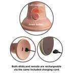 King Cock Elite 9 in. Vibrating Dual Density Silicone Realistic Dildo Beige
