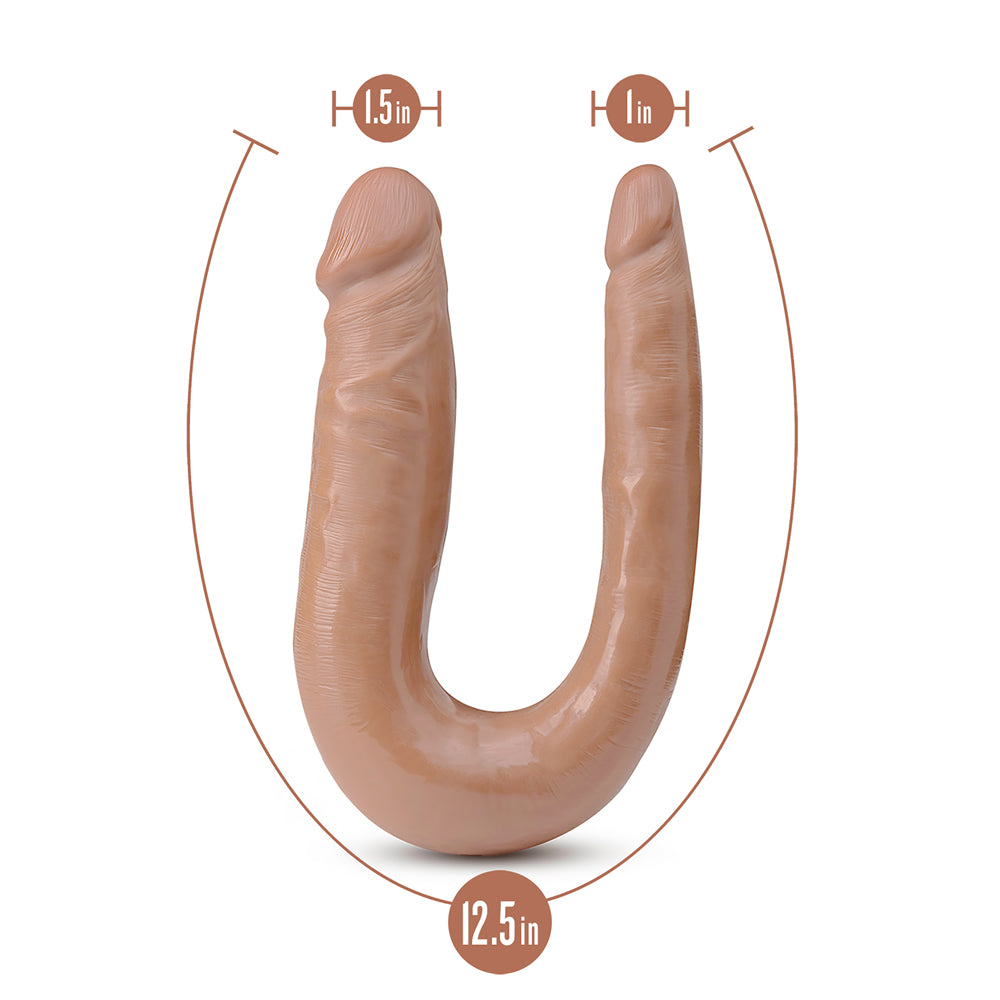 Dr. Skin Mini Double Dong Realistic 12 in. Dual-Ended Dildo Tan
