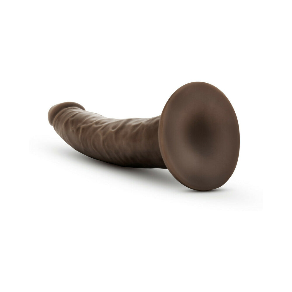 Dr. Skin Glide Realistic 7.5 in. Self-Lubricating Dildo Brown