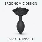 Love to Love Open Roses Silicone Anal Plug Black Onyx Large