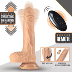 Dr. Skin Silicone Dr. Grey 7.75 in. Thrusting & Gyrating Dildo with Remote Control Beige