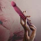 Temptasia Trixie Rechargeable 10 in. Silicone Thrusting Dildo Wine