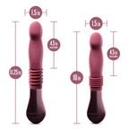 Temptasia Trixie Rechargeable 10 in. Silicone Thrusting Dildo Wine