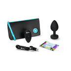 b-Vibe Vibrating Jewel Rechargeable Remote-Controlled Anal Plug with Gem Base Black Diamond XX-Large