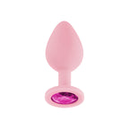 Luv Inc Jp32 Jeweled Medium Plug Silicone with 3-Piece Interchangeable Gems Pink