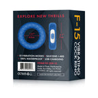 Forto F-15 Rechargeable Silicone Vibrating Cockring Blue