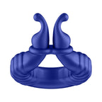 Forto F-24 Rechargeable Silicone Textured Vibrating Cockring Blue