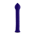 FemmeFunn Diamond Wand Rechargeable Flexible Textured Silicone Vibrator Dark Purple