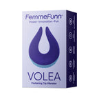 FemmeFunn Volea Rechargeable Silicone Fluttering Tip Vibrator Dark Purple