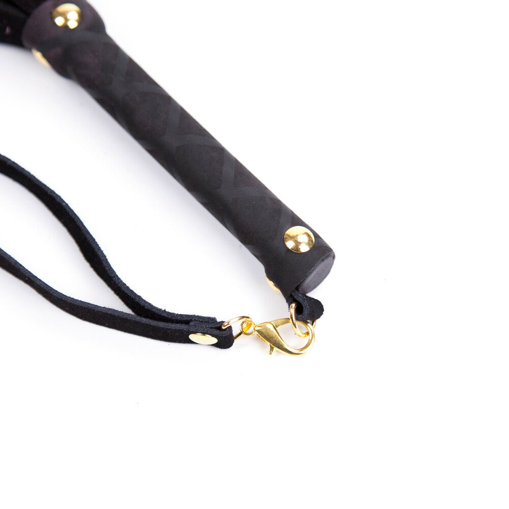 Ple''sur 11 in. Mini Leather Flogger Black