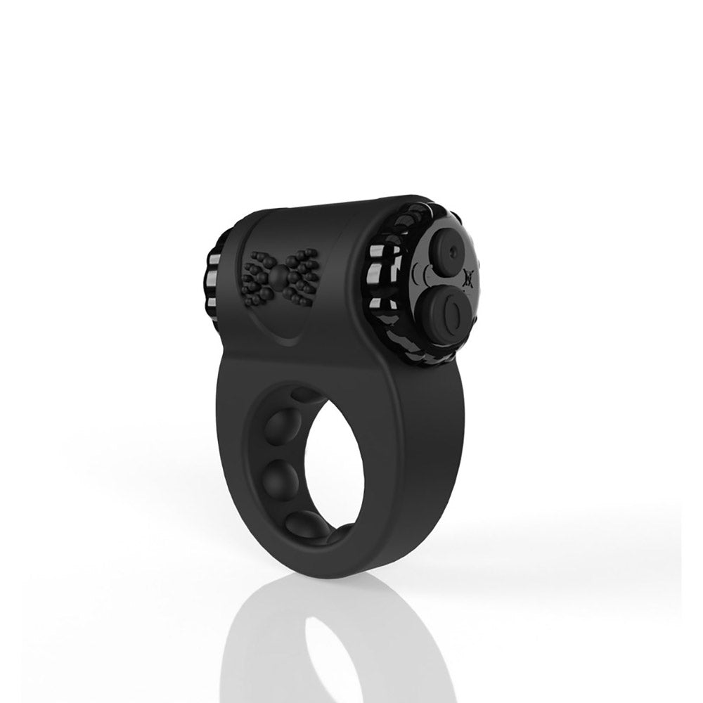 Screaming O Charged Big O Ritz Rechargeable Vibrating Silicone Cockring Black