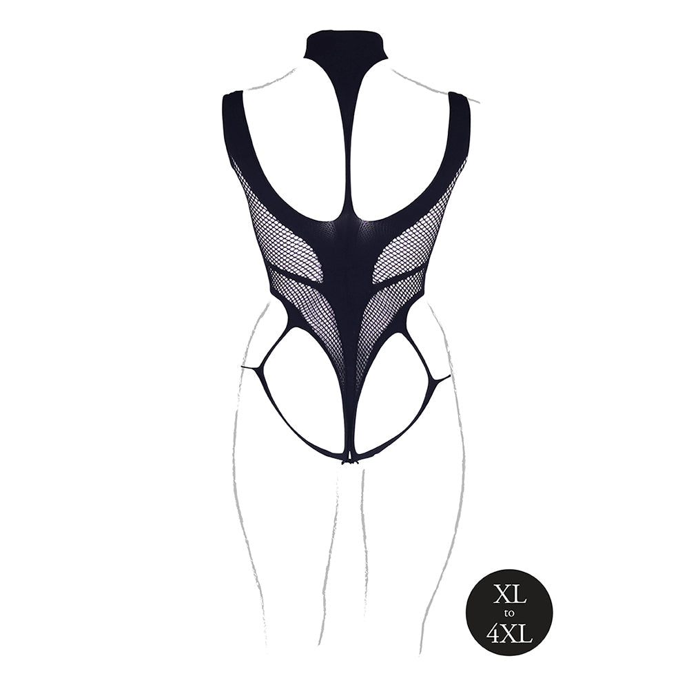 Le Desir Shade Cyllene XLVIII Bodysuit with Turtleneck Black Queen Size
