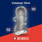 RIZE! Squeezy Ergonomic Stroker Clear