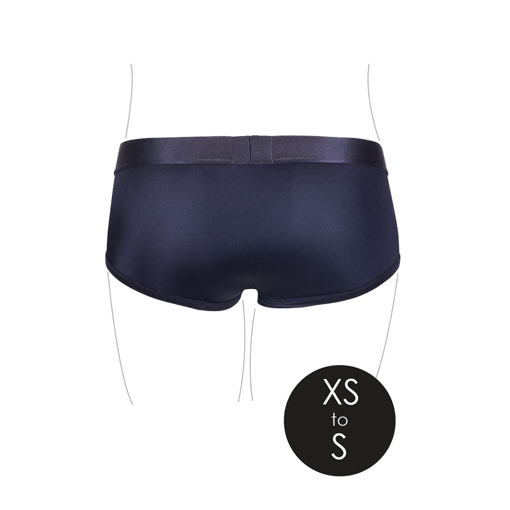 Ouch! Vibrating Strap-on Brief Black XS/S