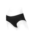 SpareParts Tomboi Rayon Briefs Harness Black Size S