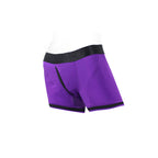 SpareParts Tomboii Nylon Boxer Briefs Harness Purple/Black Size XL
