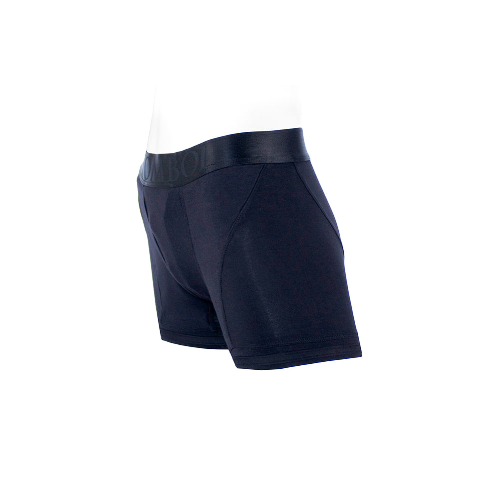 SpareParts Tomboii Rayon Boxer Briefs Harness Black Size L