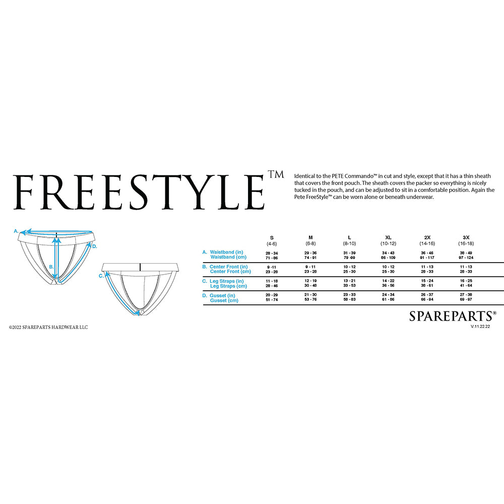 SpareParts Pete Freestyle Nylon Packing Jock Black Size L