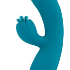 Evolved Fierce Flicker Rechargeable Dual Stim Vibe Silicone Teal