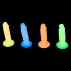 Addiction Silly Willy Glow-in-the-Dark 3.3 in. Silicone Dildo 12-Piece Fishbowl Display