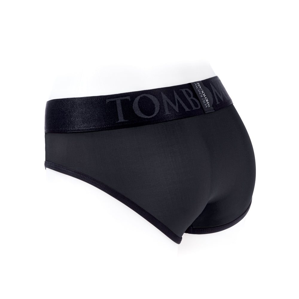SpareParts Tomboi Cover Brief Style Underwear Harness Nylon Black/Black 2XL