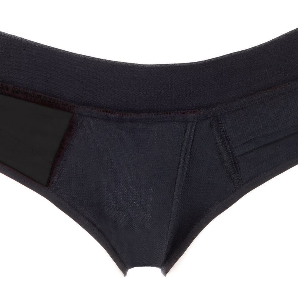 SpareParts Tomboi Cover Brief Style Underwear Harness Nylon Black/Black 5XL
