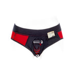 SpareParts Tomboi Cover Brief Style Underwear Harness Nylon Red/Black L