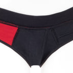 SpareParts Tomboi Cover Brief Style Underwear Harness Nylon Red/Black L