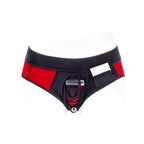SpareParts Tomboi Cover Brief Style Underwear Harness Nylon Red/Black 2XL