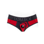 SpareParts Tomboi Cover Brief Style Underwear Harness Nylon Red/Black 5XL