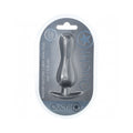 Ouch! Smooth Silicone Curvy Anal Plug 4.6 in. Gun Metal