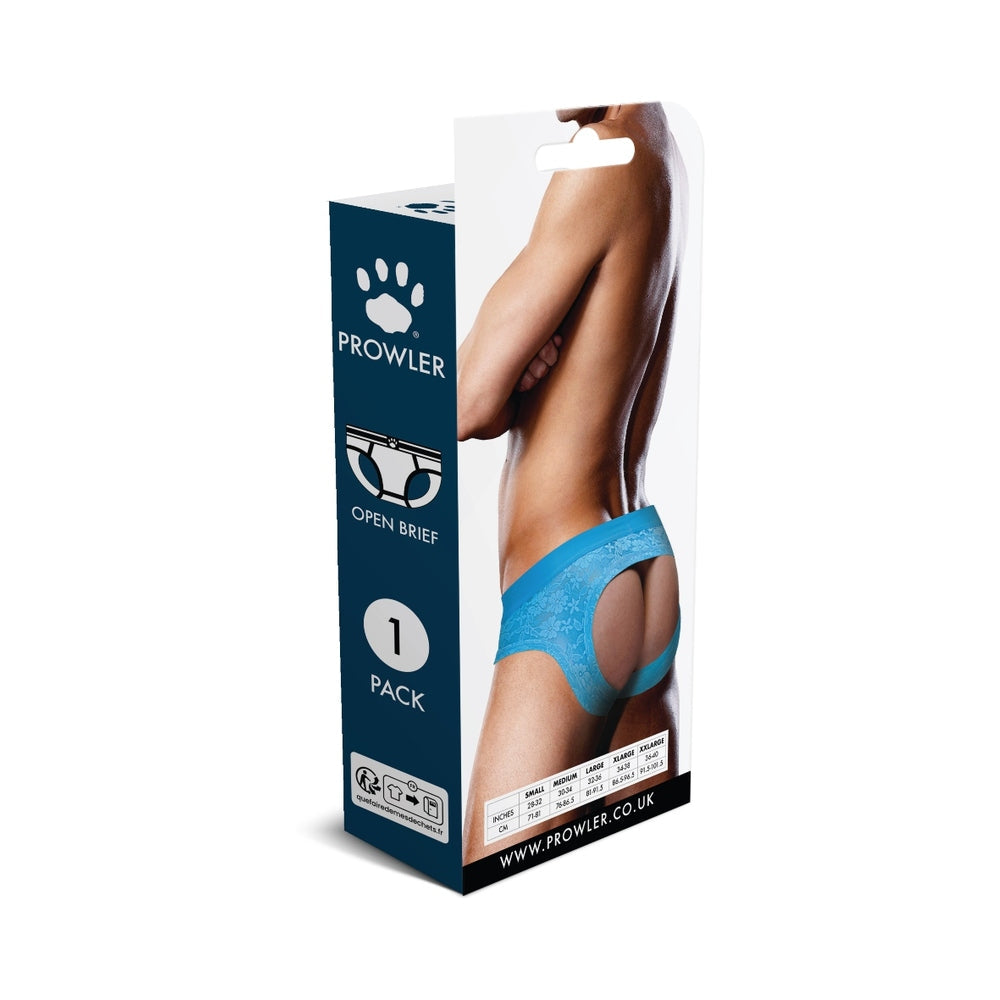 Prowler Lace Open Back Brief Neon Blue 2XL