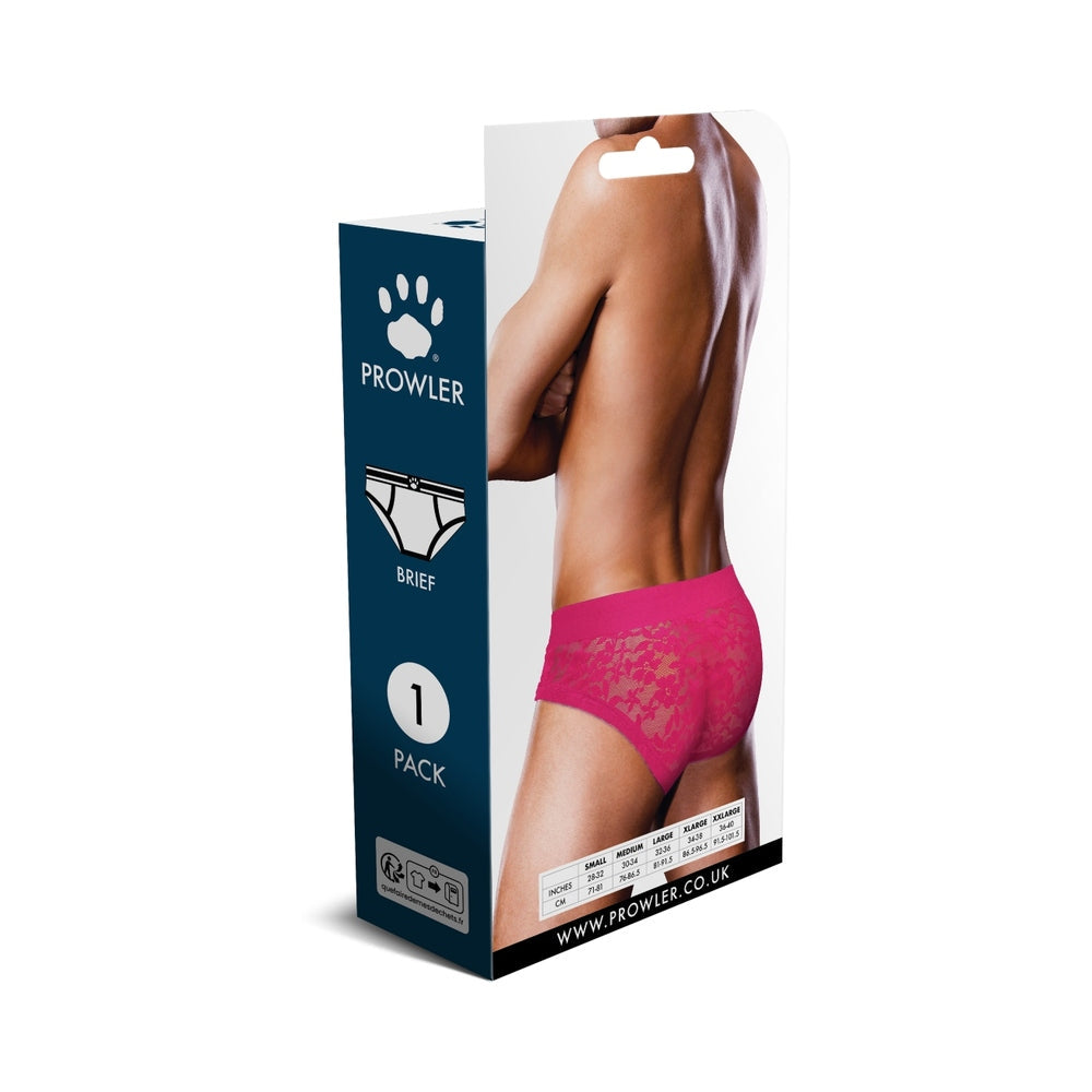 Prowler Lace Brief Pink 2XL