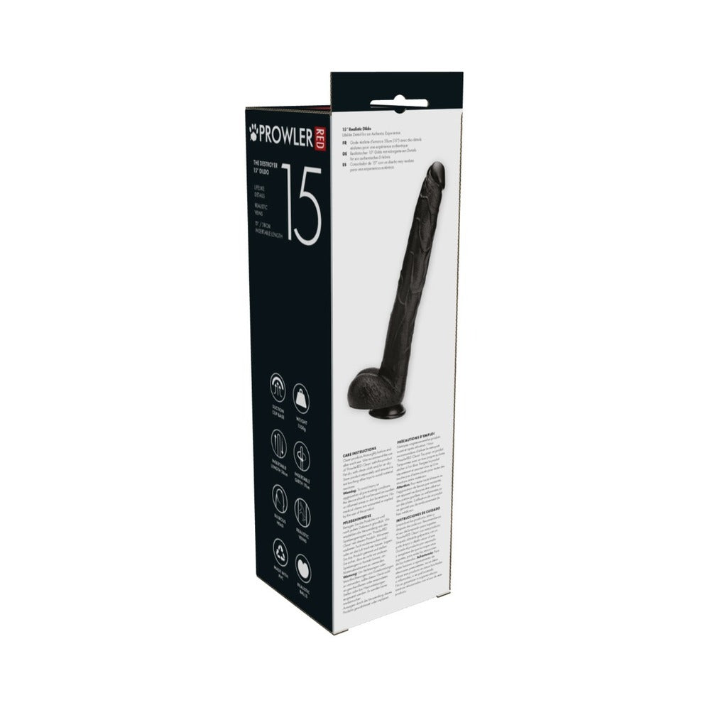Prowler RED The Destroyer 15 in. Dildo Black