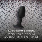 Prowler RED Weighted Butt Plug Black Medium
