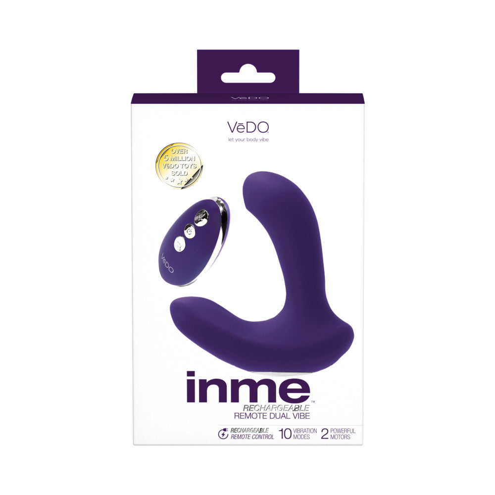 VeDO Inme Rechargeable Dual Vibe with Remote Purple