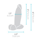b-Vibe Slipskin Realistic Silicone Dildo 6 in. Girthy Mocha